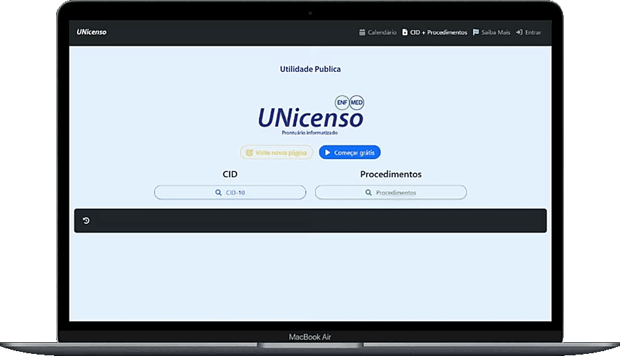 Demonstração da busca inteligente CID-10 e SIGTAP no Unicenso